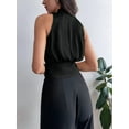 thumbnail image 2 of Women'S Pleated V Neck Sleeveless Blouses Office Dressy Shirts Black S, 2 of 6