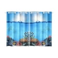 thumbnail image 1 of BSDHOME Groupes de Poissons Colorés, Requins Fenêtre Rideau Rideau de Cuisine 26x39 Pouces (Deux Pièces), 1 of 3