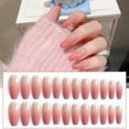 thumbnail image 2 of 24 Pcs Ongles Longs Pressés Dégradé Rouge Design Doux Style Couverture Complète Ongles, 2 of 7