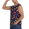 thumbnail image 3 of Picia Skull mushroom rainbow color mens Cotton Tank Undershirts , Moisture-wicking Ribbed Tanks, Lightweight Cotton Tank Undershirts-XX-Large, 3 of 8