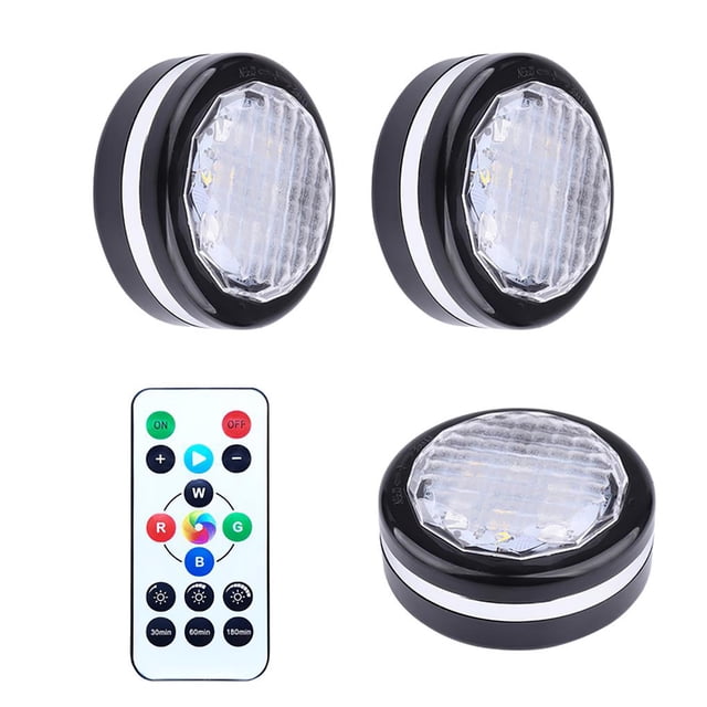 Lámpara Rgb Con Control Remoto, Pequeña Lámpara De Decoración Rgb Redonda Con Brillo Ajustable, Lámpara De Ambiente De Decoración Led Pegada Yuarrent HA014313-00
