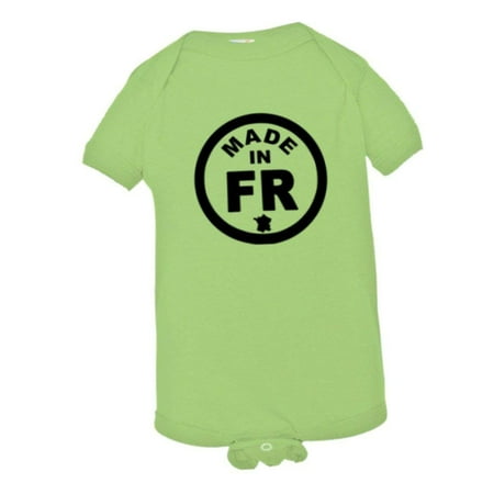 

PleaseMeTees™ Baby From Born Made In France Europe EU Logo Label Onsie