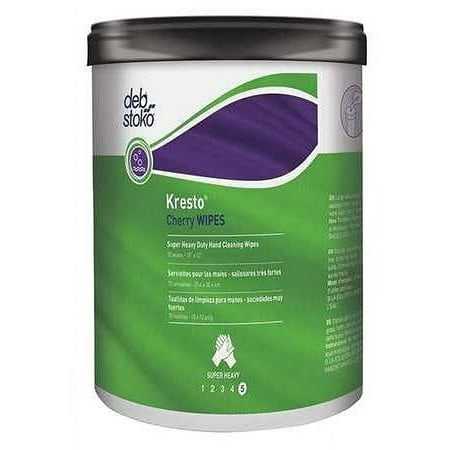 Deb 70 Wipe Canister WhiteRed Kresto Scented Cleansing Wipes