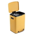 thumbnail image 3 of happimess Marco Rectangular 10.6-Gallon Double Bucket Trash Can with Soft-Close Lid, Daffodil Yellow, HPM1005L, 3 of 10