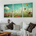 thumbnail image 2 of JRXY 60s 70s Hippie Flowers Art Wall Decor Oil Painting 12x16in x3 12x16x3pcs, 2 of 4