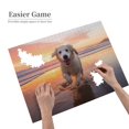 thumbnail image 2 of 500-Piece Wooden Jigsaw Puzzle for Adults - Dog Beach Sunset Run , Fun & Relaxing Interlocking No-Dust Puzzle for Family, Home Decor & Holiday Gifts, 2 of 7