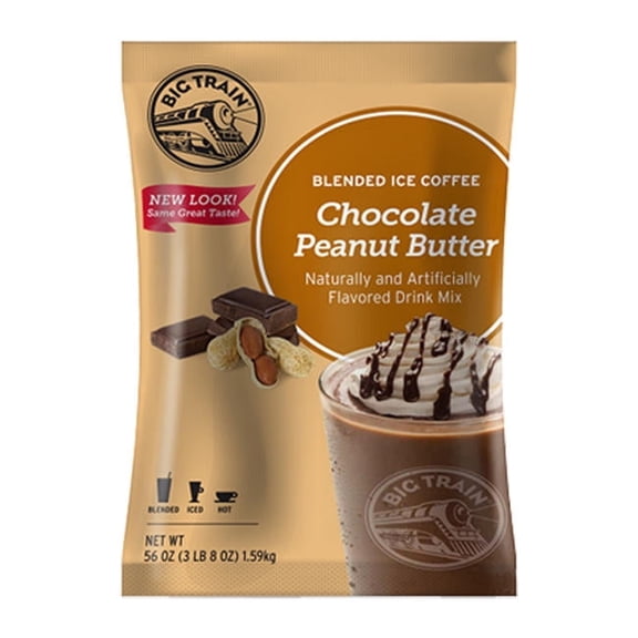 Big Train Chocolate Peanut Butter Blended Ice Coffee Mix cs 5/3.5 lb