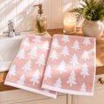 thumbnail image 2 of MYUNNIL 2Pcs Christmas Themed Hand Towels, 16 x 24" Soft Absorbent Xmas Tree Pattern Decorative Dish Towels, Reusable Seasonal Towels for Bathroom Kitchen & Holiday Gift, 2 of 6