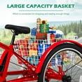 thumbnail image 4 of MOPHOTO 7 Speed 24''/26''/27.5" Adult Tricycle for Seniors with Big Basket, Exercise Men's Women's Bicycle, 3 Wheel Cruiser Bike Adjustable Seat Post, Disc Brakes Safe and Durable Adult Trikes, 4 of 10