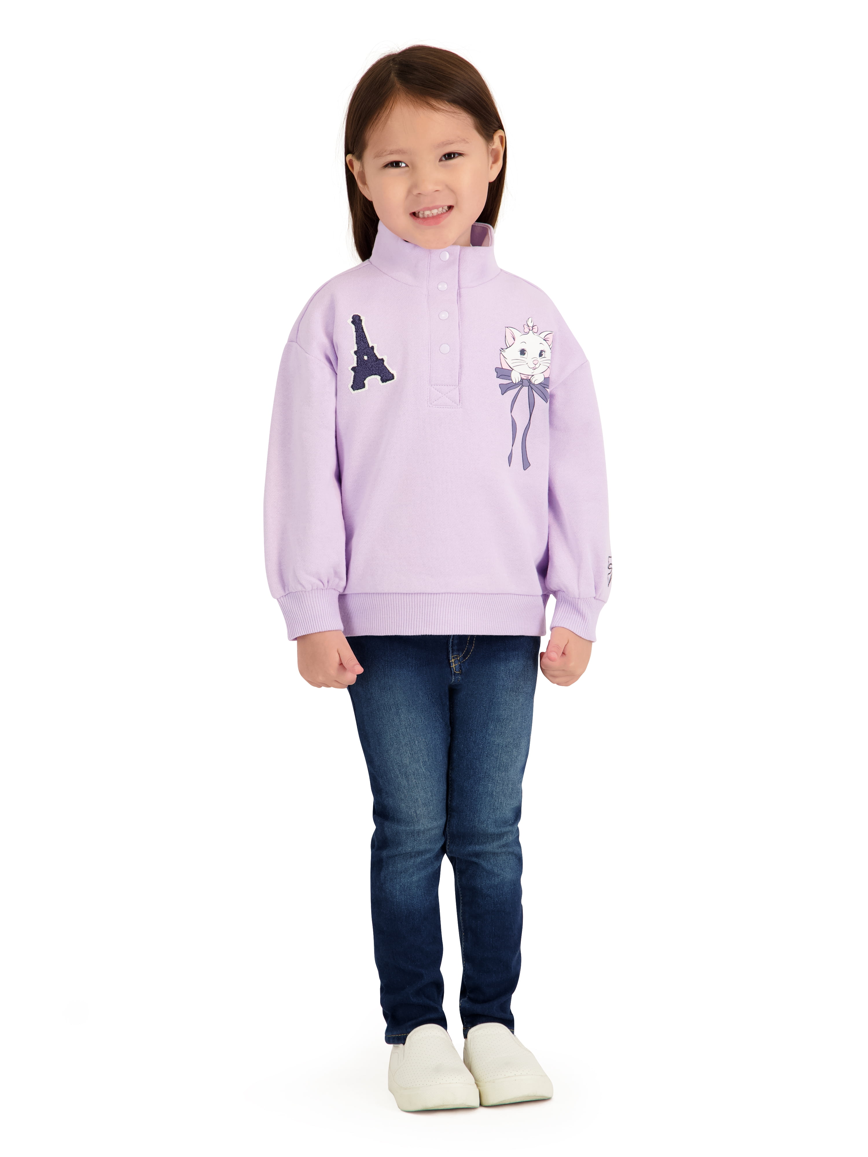 The Aristocats Toddler Girl Quarter Snap Pullover, Sizes 12 Months-5T