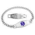 thumbnail image 1 of MedicEngraved Stainless Steel Custom Medical Alert Bracelet - 5mm Curb Link, 1 of 7