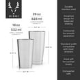 thumbnail image 4 of Viski Stainless Steel Cocktail Shaker Tins, Boston Shaker, 28 oz and 18 oz, 4 of 8