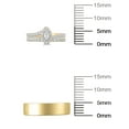 thumbnail image 7 of Brilliance Fine Jewelry 1/4 Carat Lab Grown Diamond Women & Mens Trio Set Ring 14K Gold Plated Silver, 7 of 7