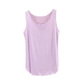 thumbnail image 3 of Zynoxe Women's Tops Casual Solid Color Crew Neck Tank Tops Versatile Comfortable Sleeveless Undershirt T Shirts for Women (Purple,L), 3 of 7