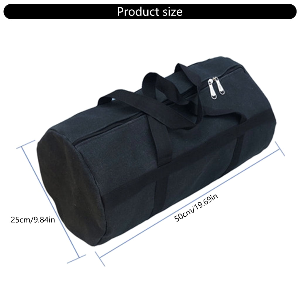 Yokua Canvas Tool Bag Handbag Storage Large Capacity Wide Mouth Zippered Tool Bag