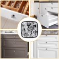 thumbnail image 6 of 4 Pcs Cabinet Handle Drawer Pulls Grey Camouflage Knobs with Screws Square Furniture Office Cabinet Knob Decoration, 6 of 7