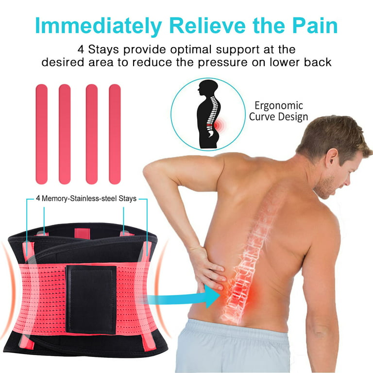 Back Brace for Men and Women Lower Back, Lumbar Support Belt Relieve Lower  Back Pain with 8 Reinforce Bones,Scoliosis, Sciatica,Herniated Disc,Back