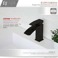 thumbnail image 4 of Stylish Sabana Ht 7" Single Handle Matte Black Bathroom Faucet B-109N, 4 of 11