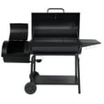 thumbnail image 3 of Royal Gourmet 36" Charcoal Barrel Grill with Offset Smoker, Adjustable Grates and Thermometer, 3 of 10