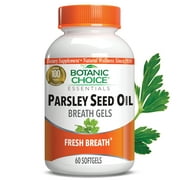 Botanic Choice Parsley Seed Oil - Breath Gels Breath Support Herbal Supplement, 60 softgels