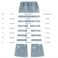 thumbnail image 3 of TIREOW Girls Butterfly Denim Bell Bottom Pants Casual Flared Jeans Pants Fashionable Elastic Waist Flared Trousers(Blue,11-12 Years), 3 of 8