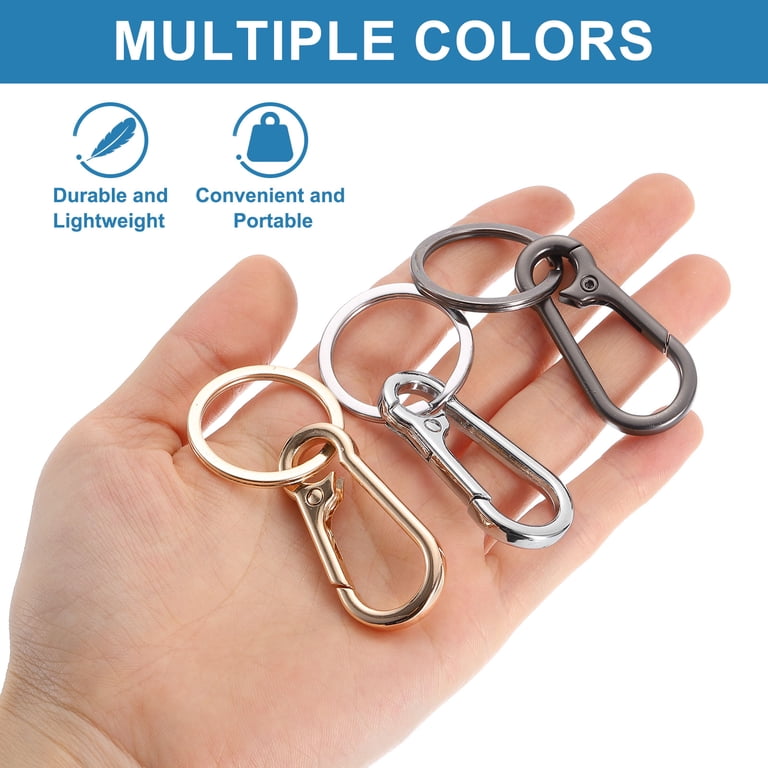 Uxcell Metal Keychain Keyring, 3 Pack Key Chain Ring Clip Sturdy