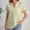 Khaki, variant on Babysbule Women's Casual V-Neck Short Sleeve Blouse Soft Breathable Loose Fit Cotton Linen Shirt With Pockets
