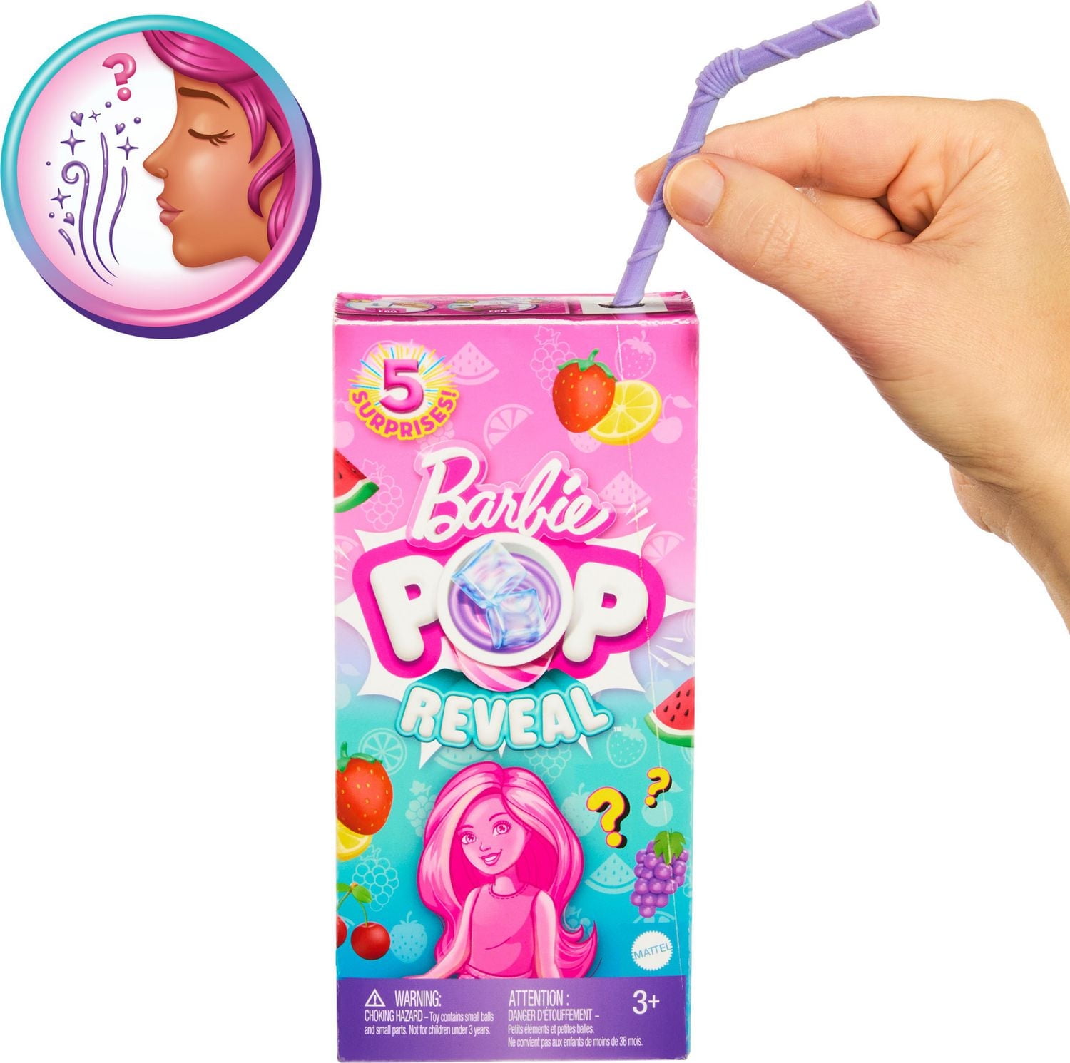 Barbie Pop Reveal Chelsea Série Fruits Poupée, 5surprises Âges 3+