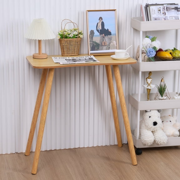 Ergonomic Modern Computer Desk – Solid-Leg Home Office Study Writing Table with Spacious Desktop