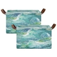 thumbnail image 2 of BZSMCE Shelf Baskets Storage Bins Turquoise Butterfly Reverie Pattern Storage Box, 2 of 8