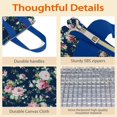 thumbnail image 4 of Pioneer Flower Floral Print Pattern Insulated Lunch Bag for Women & Adults,Large Portable Soft Cooler Lunch Bag,Thermal Food Storage Tote with Pearl Cotton,8.66L,8.75x5.75x9.5 Inch, 4 of 6
