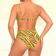 thumbnail image 4 of Trajes de baño Amzcrzy Tankini para mujer, trajes de baño, estampado para mujer, camisola ajustada de talla grande, conjuntos de bikini casuales de moda para playa, amarillo, 3XL, 4 of 4