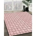 thumbnail image 2 of Ahgly Company Indoor Rectangle Patterned Pink Bubble Gum Pink Area Rugs, 7' x 10', 2 of 6