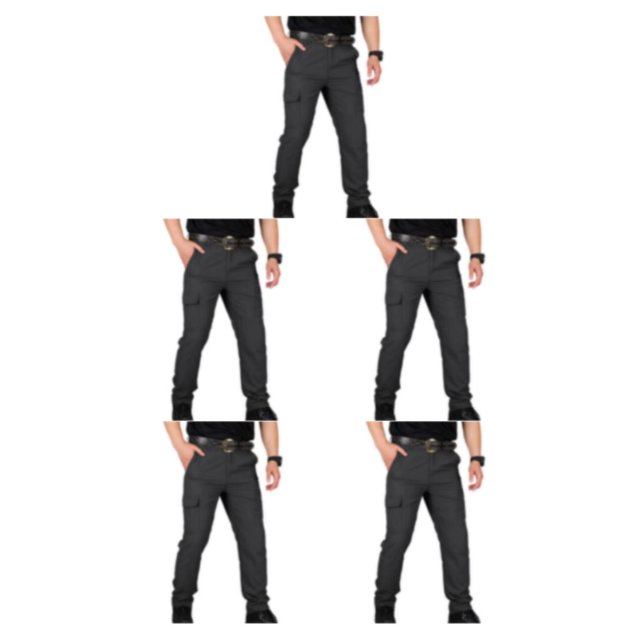 Pantalones cargo multibolsillos Minnieouse para hombre verano secado rápido impermeable entrenamiento talla grande Negro XXL