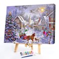 thumbnail image 2 of Cuadros Decorativos Kits de pintura al óleo por números árbol de Navidad en la nieve DIY dibujo decoración de Navidad Sywqhk Nuevos Originales, 2 of 9