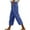 Dark Blue, variant on Womens Lightweight Capris New Women Loose Capris Lightweight 2025 Summer Pants Casual Beach Drawstring Elastic Waist Cropped Trousers Pinks XXL