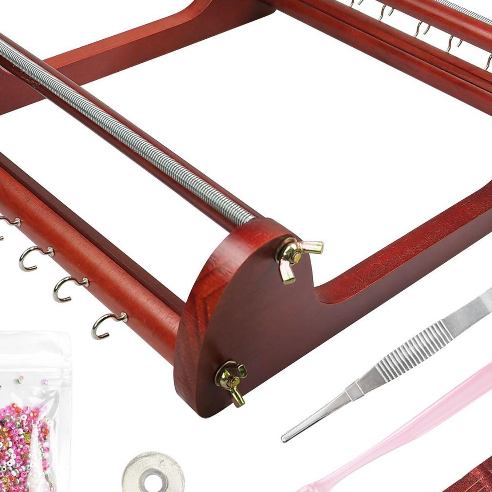 perfeclan Wood Beading Loom Kits for Beginners Beading Supplies Gifts with Beads Wood Bead Loom Set Jewelry Making for Handmade Earring