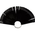 thumbnail image 2 of 150 PCS Fan-shaped Nail Art Tips Sticks Display Polish Board Display Practice Sticks Tool with Metal Split Ring Holder, Black, 2 of 5