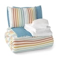 thumbnail image 2 of Mainstays Kids Vintage Stripe Reversible Comforter Set with Sheets, Full, 7 Pieces, 2 of 10
