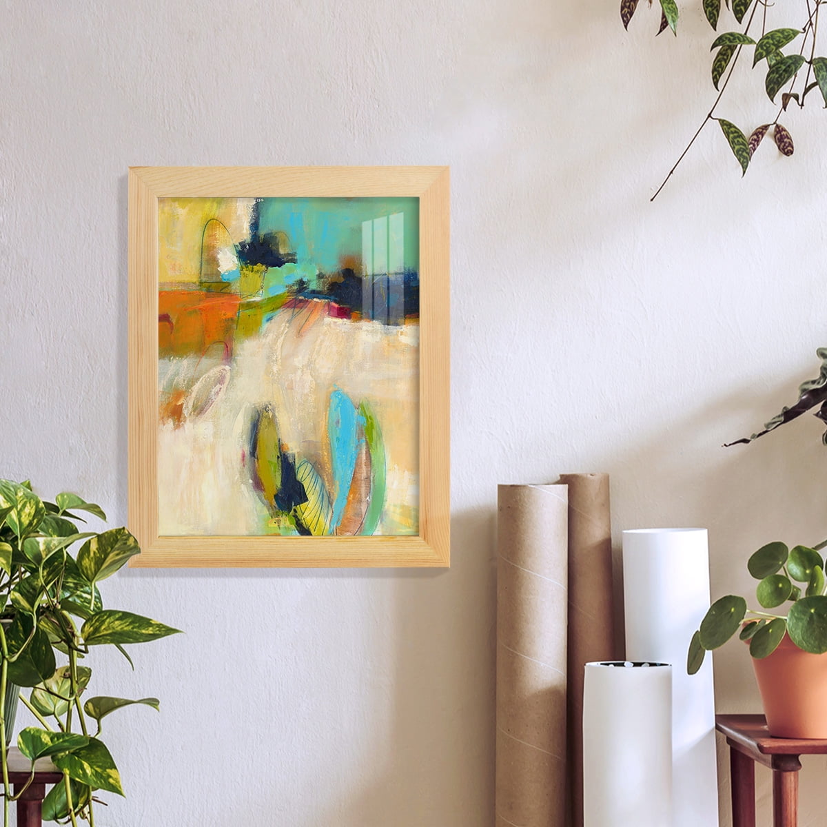 It All Adds Up - Framed Print w/glass - Natural Wood