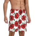 thumbnail image 2 of Kdxio Hand Drawn Tomatoes Print Mens Sleep Shorts Bottoms Soft Comfy Pajama Wear Pants with Drawstring Pockets, 2 of 7