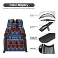 thumbnail image 4 of Rateoe Vintage Corn Pattern in Red Blue Pattern Durable Student Backpack Laptop Bag- Ergonomic Design, Waterproof Twill Fabric - Ideal for School, Travel, and Outdoor Activities-One Size, 4 of 6