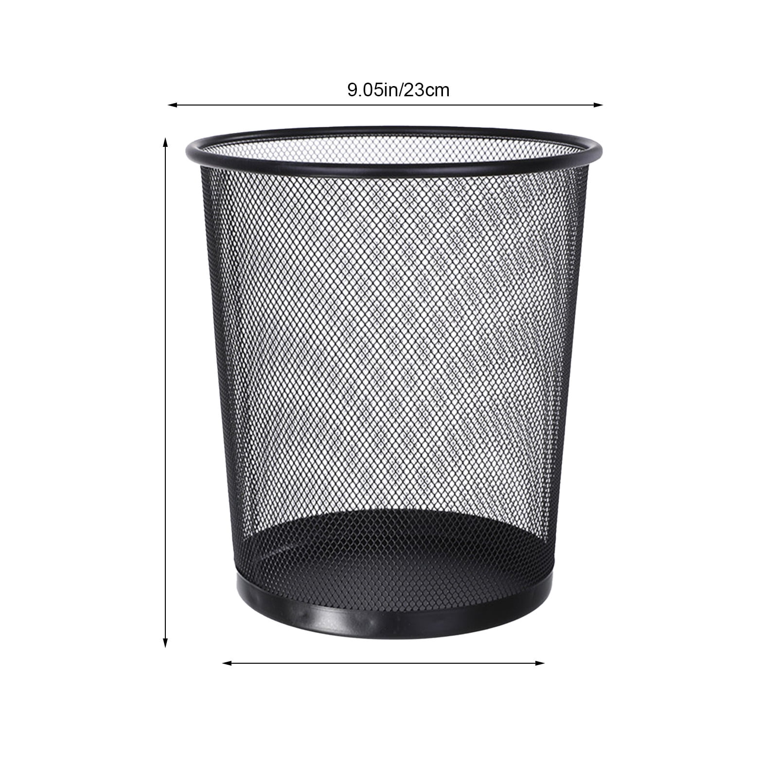 Blasgw Metal Meshround Garbage Can Trash Can Garbage Can Wastebaskets For Bathroom Bedroom Office Kitchen Small Space Living Trash Bin Black