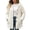 White1, variant on Zedker Women Hooded Button Up Fleece Jacket Long Sleeve Fuzzy Coat Loose Warm Outerwear with Pockets Light Blue Jackets for Women