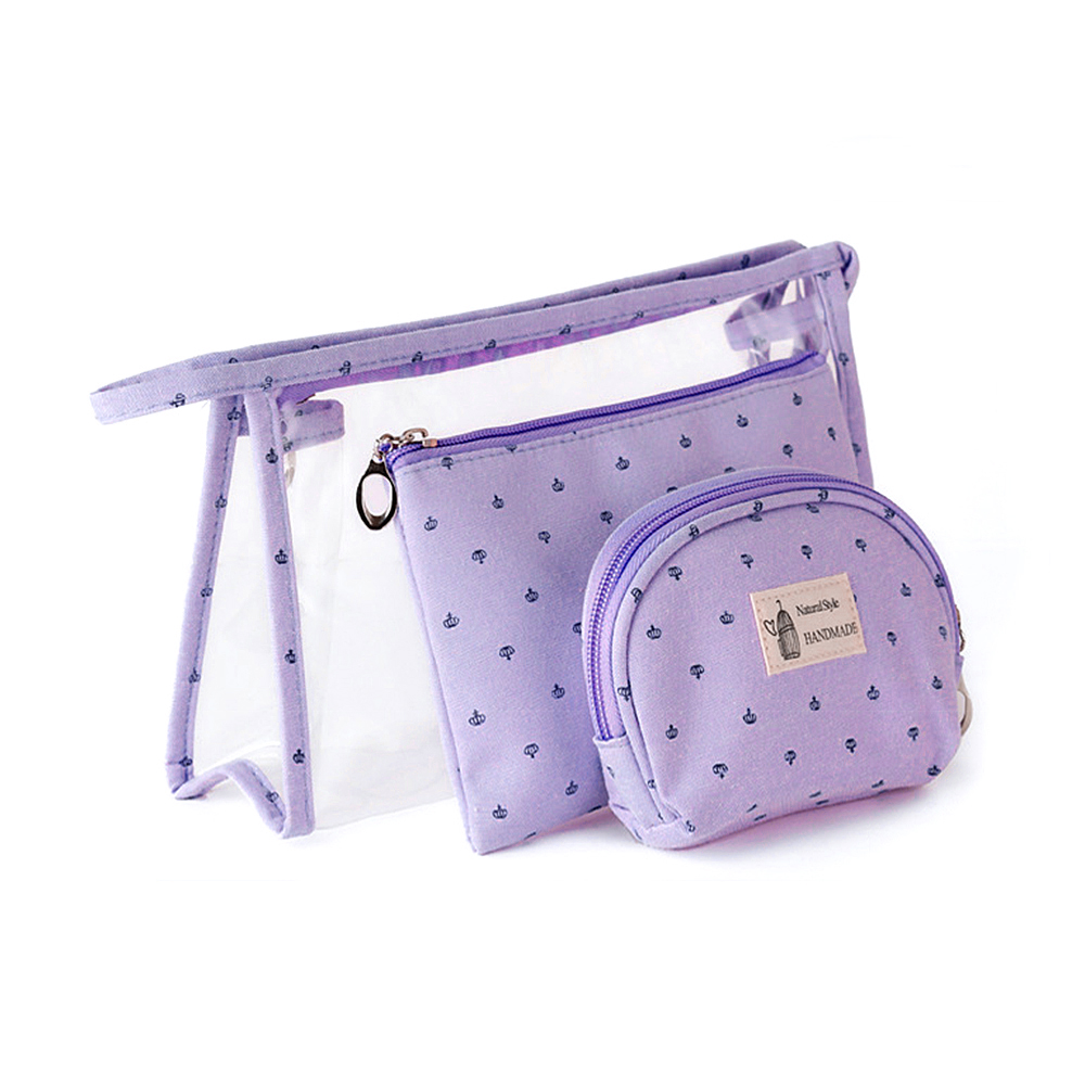 3er Set Transparente Make-up Taschen – Wasserdicht, Verschiedene Größen Für Reise & Organisation