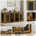 thumbnail image 2 of Dog Crate Furniture for 2 Dogs, 71" Large Dog Kennel Furniture, Steel Frame Double Dog Crate, 2 of 8