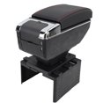thumbnail image 1 of Front Center Console Armrest Box Organizer with USB Charging Port, Adjustable Width for Most Vehicles, 1 of 7