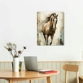 thumbnail image 2 of COMIO Retro Animal Running Brown Horse Canvas Wall Art Pictures Painting Canvas Poster Painting Artwork Prints for Living Room and Bedroom Corridor Wall Decor, 2 of 4