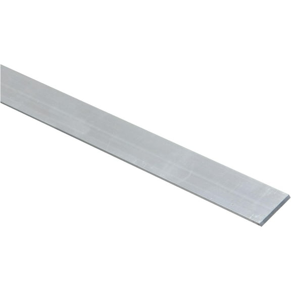 National Hardware Aluminum Flat Bar Rectangular Bar Stock - Mill Finish - 1 in W x 36 in L x 1/8 in T