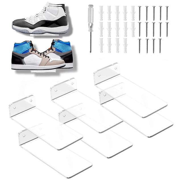 2 Pack Floating Shoe Display,Shelves Wall Mount Levitating Shoe Display Stand for Sneaker Collection or Shoes Box